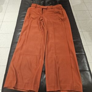Express Orange Wide Leg Pants with Relaxed Fit